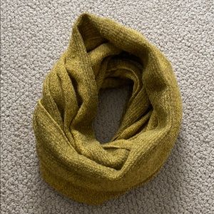 Green knit infinity scarf